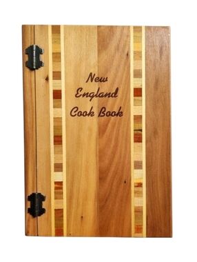 Vintage 1936 New England Cook Book – Wooden Cover Hinges – 300 Regional Recipes